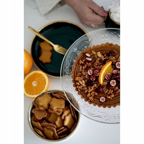 SZKLANA PATERA na ciasto NA BABECZKI patera NA NÓŻCE 30cm Roso Tadar na Arena.pl