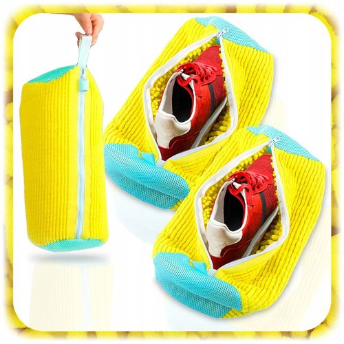 2SZT WOREK TORBA SIATKA DO PRANIA BUTÓW OBUWIA Z MIKROFIBRĄ OCHRONA na Arena.pl