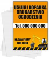 Ulotki A4 reklamowe firmowe 5000 szt różne wzory USŁUGI KOPARKĄ BRUKARSTWO