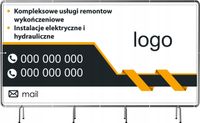 BANER REKLAMOWY 200x100 cm dużo wzorów REMONTY INSTALACJE ELEKTRYCZNE
