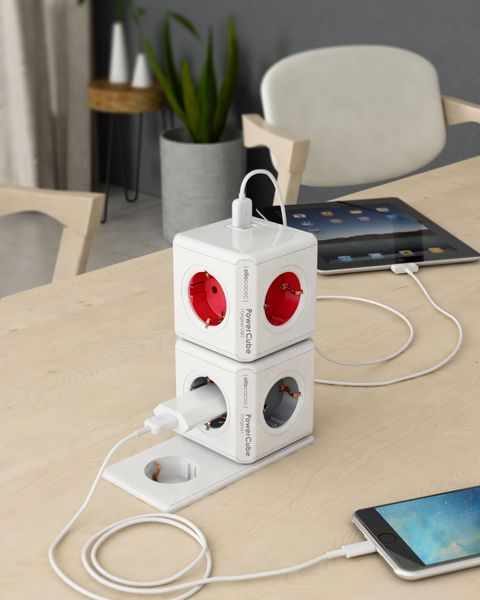 Listwa kostka zasilacz allocacoc PowerCube 4 gniazda 2xUSB zdjęcie 6
