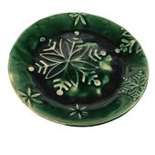 Talerzyk Ceramiczny Zielony 17 cm Dekoracyjny - Ręcznie Robiony