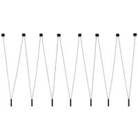 LAMPA wisząca Viva VII Nero Orlicki Design loftowa OPRAWA metalowy zwis kaskada czarna