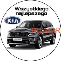 Opłatek na tort KIA Samochód Auto Logo Tekst Gratis