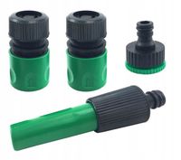 PISTOLET ZRASZACZ OGRODOWY DO WĘŻA OGRODOWEGO ZESTAW 4 EL. ZESTAW ZŁĄCZEK