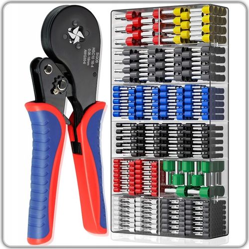 ZACISKARKA PRASKA TULEJEK KABLI CZWOROKĄTNA 0,08 - 16mm + 1200 TULEJKI na Arena.pl