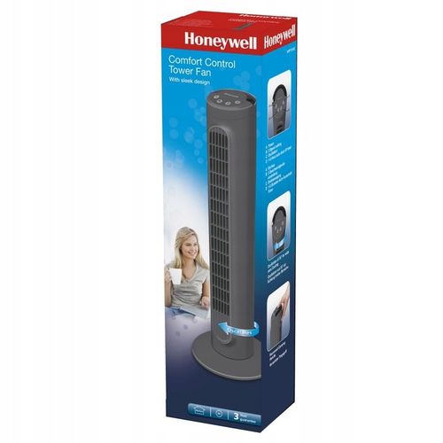 WENTYLATOR KOLUMNOWY WIATRAK PODŁOGOWY OBROTOWY CICHY TIMER HONEYWELL na Arena.pl