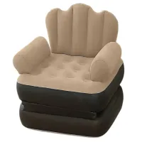 Sofa dmuchana 2w1 fotel łóżko rozkładane z oparciem wygodna leżanka