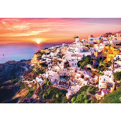 Puzzle Zachód słońca Santorini 1000 elementów na Arena.pl