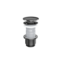 Korek klik-klak umywalkowo-bidetowy, metalowy, grafit szczotkowany