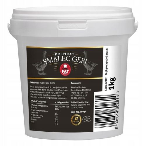 Smalec gęsi 100 procent 1 kg bez dodatków naturalny na Arena.pl