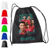 WOREK PLECAK SPORTOWY NA WF DLA DZIECI - RONALDO CR7 + IMIĘ! PIŁKA NOŻNA