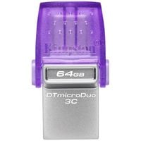 kingston 64gb datatraveler microduo 3c 200mb/s dual usb-a + usb-c