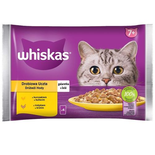 Whiskas Karma mokra dla kota drób w galaretce 85 g x 4 sztuki na Arena.pl