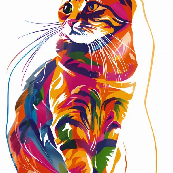 Plakat 30x30cm Nasycony Kot zdjęcie 1