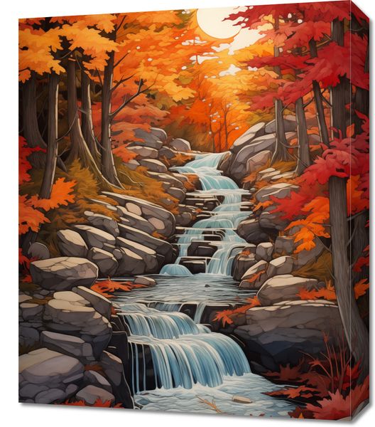 Obraz 50x60cm Jesienne Wodospady zdjęcie 1