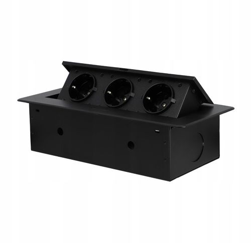 Gniazdo Nablatowe Chowane w Blat Kuchenny Potrójne Wpuszczane 3X 230V na Arena.pl