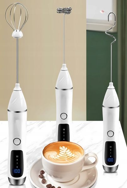 RĘCZNY SPIENIACZ MIKSER DO MLEKA KAWY ELEKTRYCZNY MINI BLENDER 11000 obr. zdjęcie 4