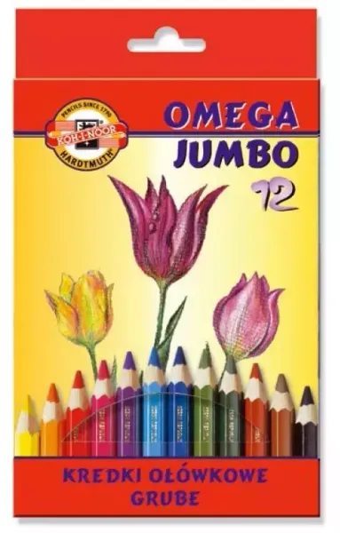 Kredki Omega Jumbo 12 kolorów zdjęcie 1