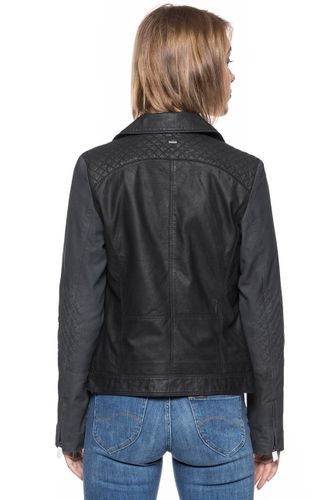 WRANGLER DAISY LEATHER JACKET BLACK W4070ZA01 M na Arena.pl