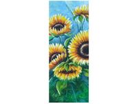 40X100CM SŁONECZNIKI NIEBIESKIM OBRAZ PION