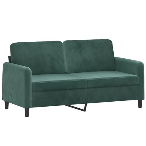 2-osobowa sofa z poduszkami, ciemnozielona, 140 cm, aksamit na Arena.pl