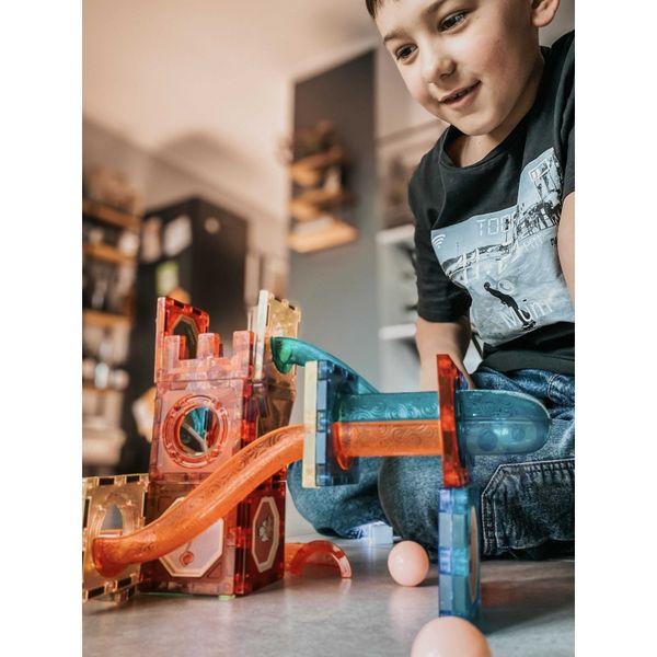 WOOPIE Klocki Magnetyczne Tor Kulkowy Świetlny Kulodrom 75 el. zdjęcie 8