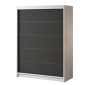 Szafa przesuwna MILAN IV 150 cm - BIAŁY/CZARNY