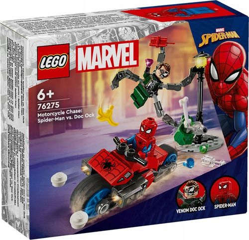 LEGO MARVEL 76275 POŚCIG NA MOTOCYKLU SPIDER MAN VS DOC OCK zestaw klocków na Arena.pl