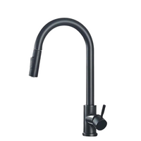 DELVANT SLIM BATERIA KUCHENNA Z WYCIĄGANĄ WYLEWKĄ CZARNA