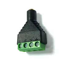 Wtyk RCA męski 3,5 mm z szybkozłączem AV czarno-zielony do wygodnego podłączenia audio-video