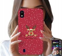 ETUI DO SAMSUNG A10 - ŚWIĄTECZNY RENIFER MIKOŁAJ ŚWIĘTA +SZKŁO
