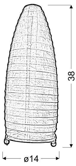 Papirus lampka papierowa biała 40W E14 zdjęcie 2