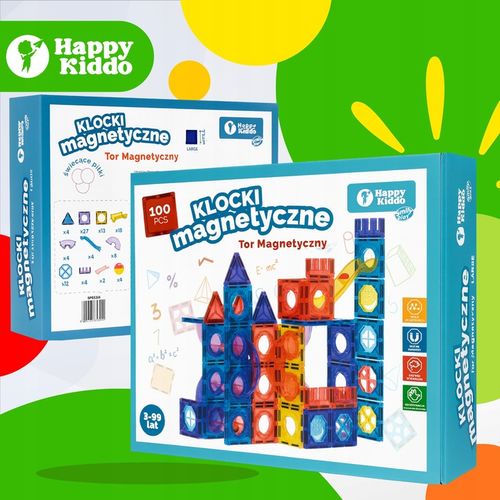 Klocki magnetyczne tor kulkowy kulodrom konstrukcyjne konstrukcyjne 100 ele na Arena.pl