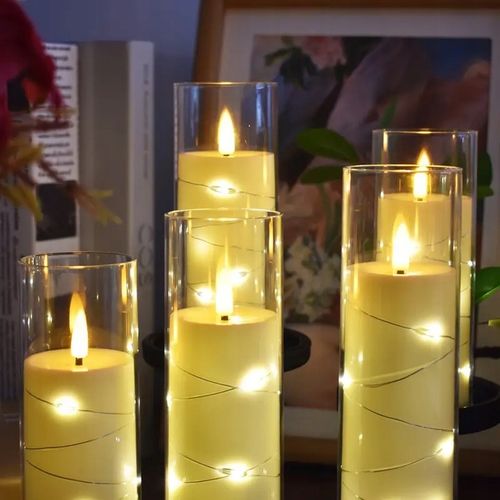 2 x Zestaw 3 ŚWIECA LED ELEKTRYCZNY WKŁAD DO ZNICZY Z BATERIAMI I DRUCIKIEM na Arena.pl