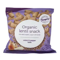 Chrupki z Soczewicy BIO z Cebulą i Czarnym Pieprzem 60 g bezglutenowe