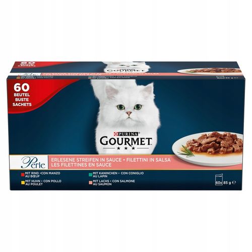 Purina Gourmet Perle Mokra karma dla kotów 85 g x 60 sztuk na Arena.pl