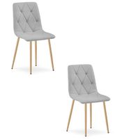 Krzesło jasnoszare tapicerowane do salonu LIBRA kuchni i jadalni x2