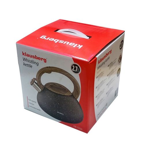 czajnik z gwizdkiem 2,7l klausberg kb-7250 granit wood na Arena.pl