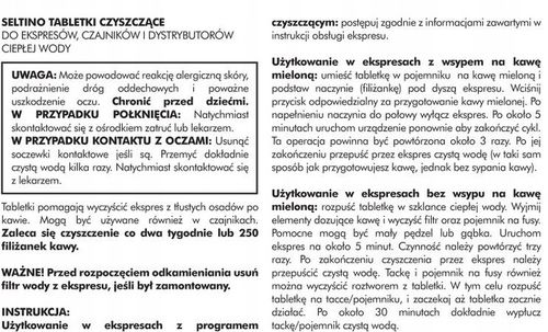 2x TABLETKI CZYSZCZĄCE EKSPRESU BOSCH SAECO KRUPS na Arena.pl