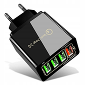 SZYBKA ŁADOWARKA SIECIOWA ZASILACZ DLA TELEFONU KOSTKA 4X USB QC 3.0