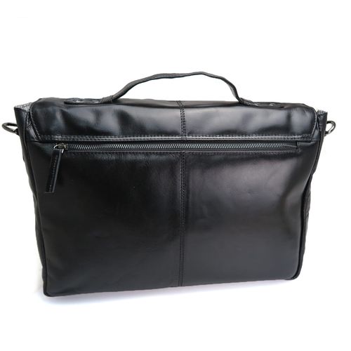 skórzana teczka męska bellugio - czarna na Arena.pl