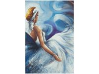 40X60CM BŁĘKITNA DAMA OBRAZ