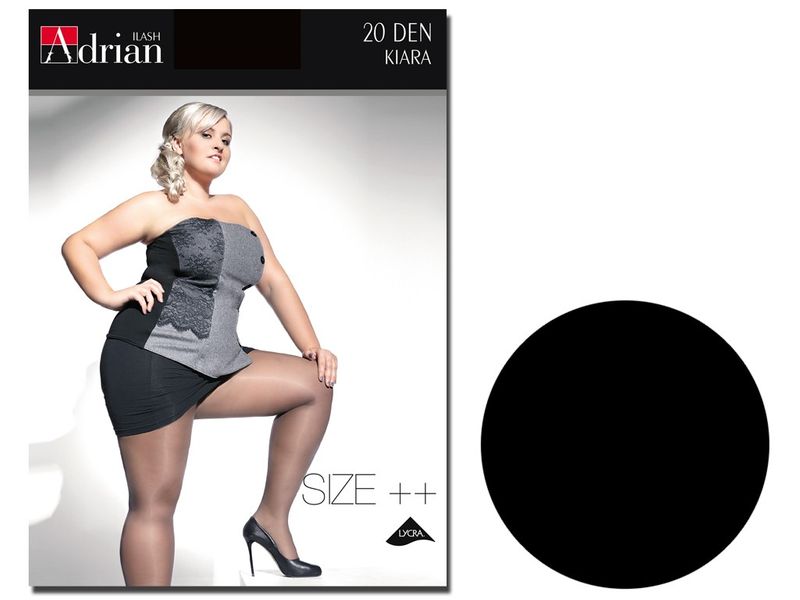 Rajstopy Kiara Adrian 20 den size plus 7 Nero zdjęcie 1