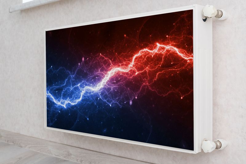 Mata MAGNETYCZNA Na Kaloryfer Błyskawica Abstrakcja 120cm x 60cm zdjęcie 4