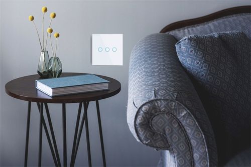 WŁĄCZNIK WYŁĄCZNIK ŚWIATŁA SZKLANY DOTYKOWY PODWÓJNY BIAŁY SZKŁO BIAŁE na Arena.pl