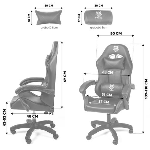fotel gamingowy hero czarno-niebieski na Arena.pl
