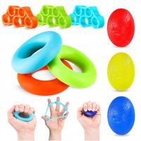 ŚCISKACZE GUMY DO TRENINGU DŁONI RĄK PALCÓW I REHABILITACJI ZESTAW 9