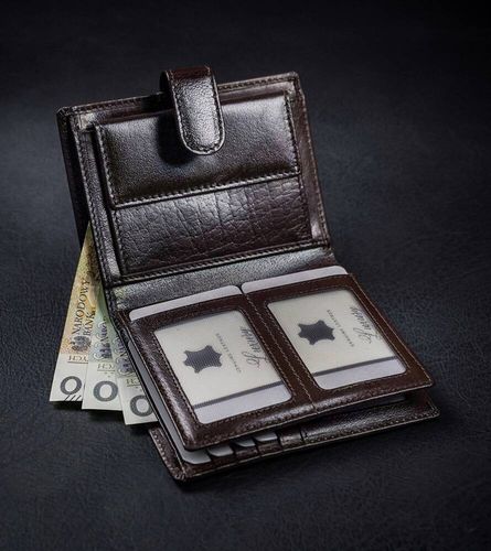elegancki portfel męski ze skóry naturalnej - rovicky na Arena.pl