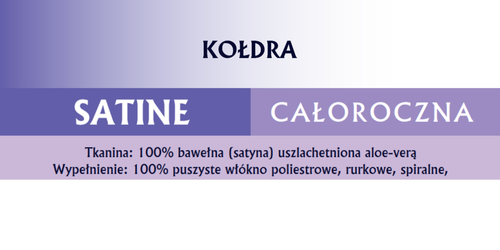 Kołdra całoroczna SATINE 155x200cm | Senna Home na Arena.pl